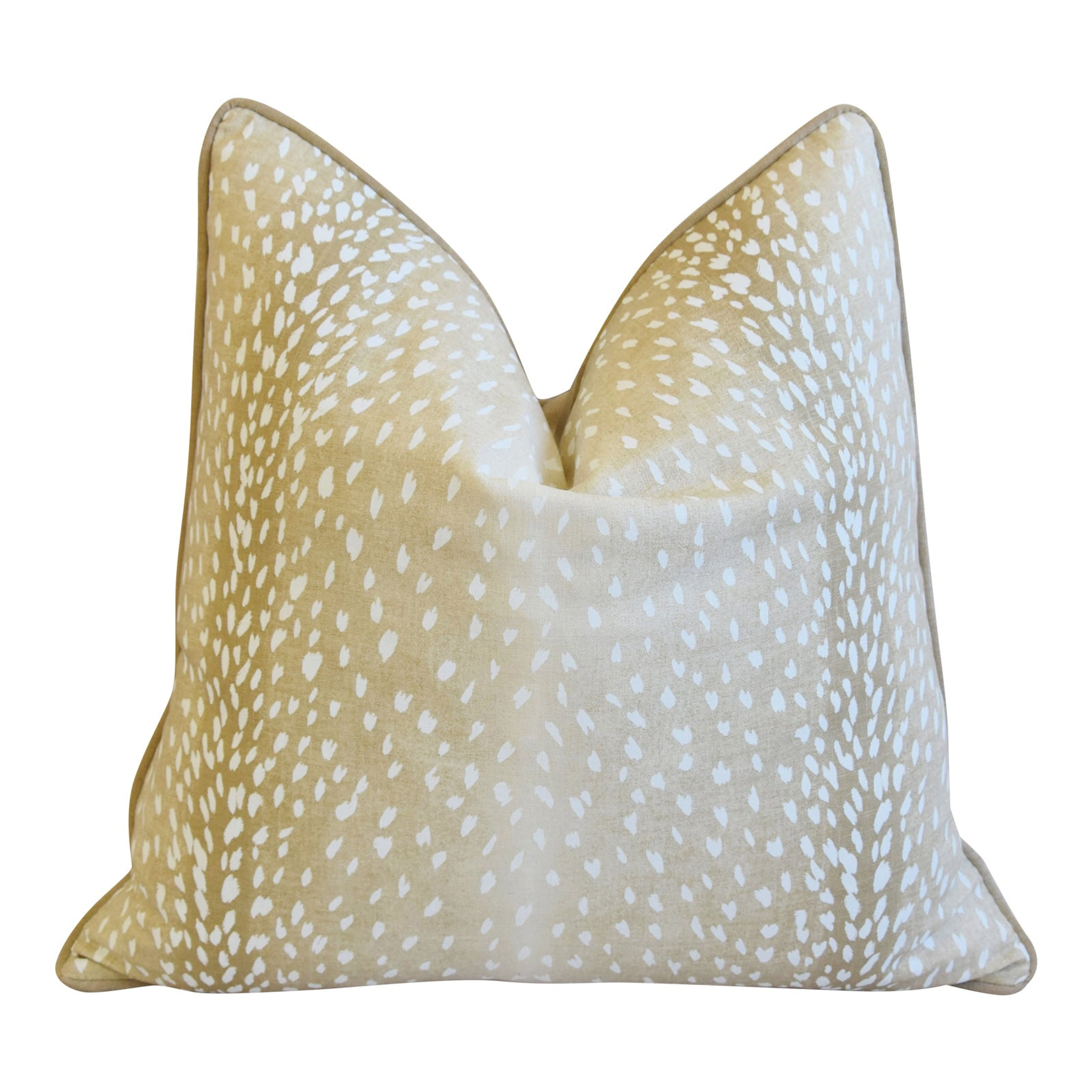 Cream Antelope Deer Linen/Velvet Pillow 1 Cream Antelope Deer Linen/Velvet Pillow