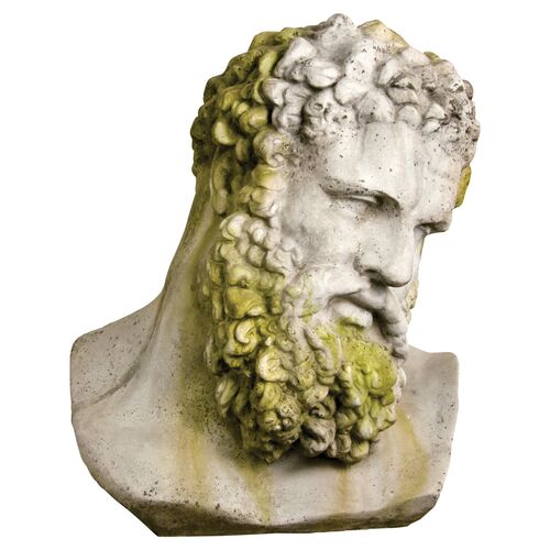 Hercules Bust, White Moss 1 Hercules Bust, White Moss