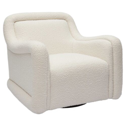 Umber Boucle Swivel Chair 1 Umber Boucle Swivel Chair