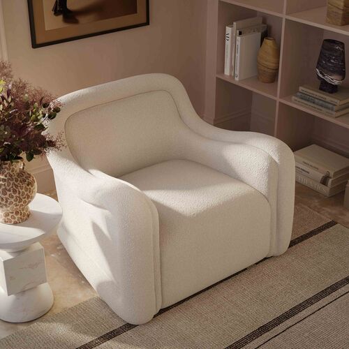 Umber Boucle Swivel Chair 2 Umber Boucle Swivel Chair