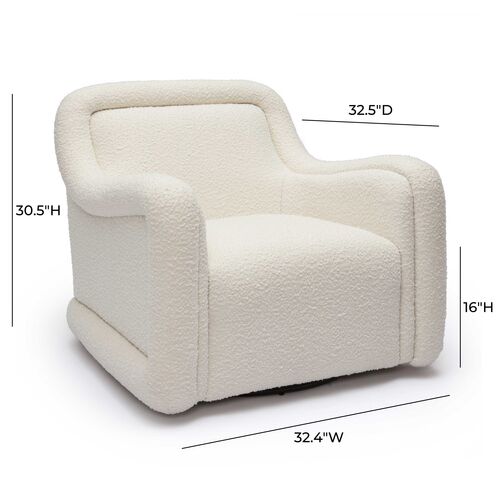Umber Boucle Swivel Chair 6 Umber Boucle Swivel Chair