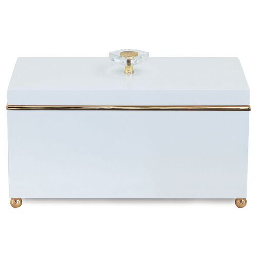 15" Naples Box, White/Gold 1 15" Naples Box, White/Gold