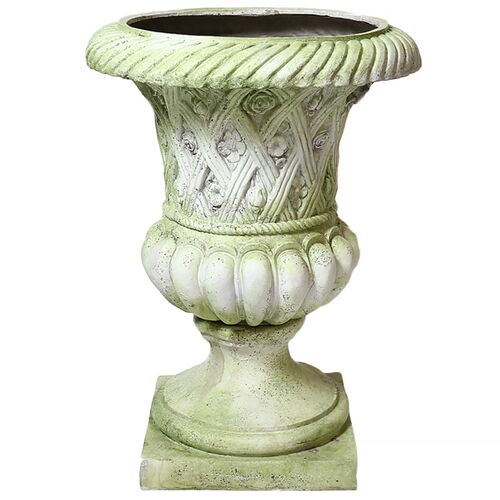 32" Lucio Planter, White Moss