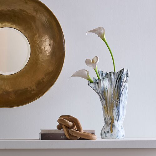 Orca Ceramic Vase, Blue 2 Orca Ceramic Vase, Blue