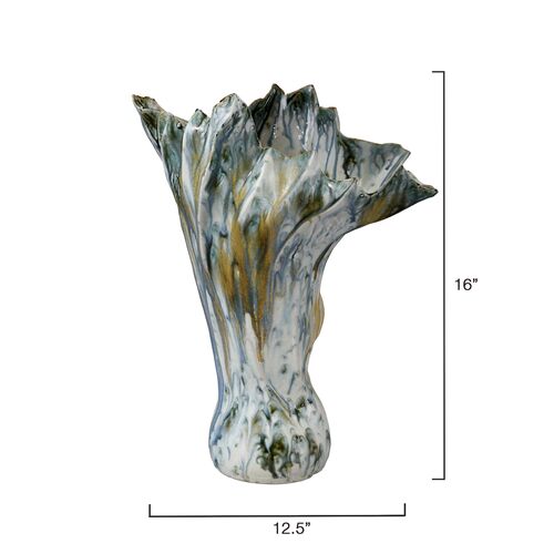 Orca Ceramic Vase, Blue 4 Orca Ceramic Vase, Blue