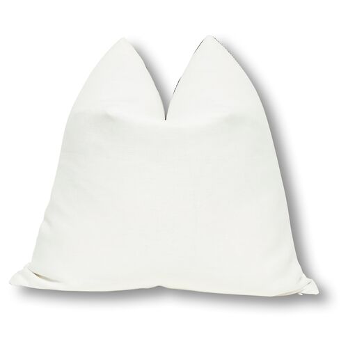 French Ticking 24x24 Pillow, Charcoal 4 French Ticking 24x24 Pillow, Charcoal
