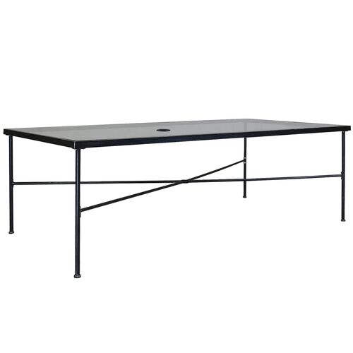 Isla 84" Outdoor Rectangular Dining Table, Rich Pewter