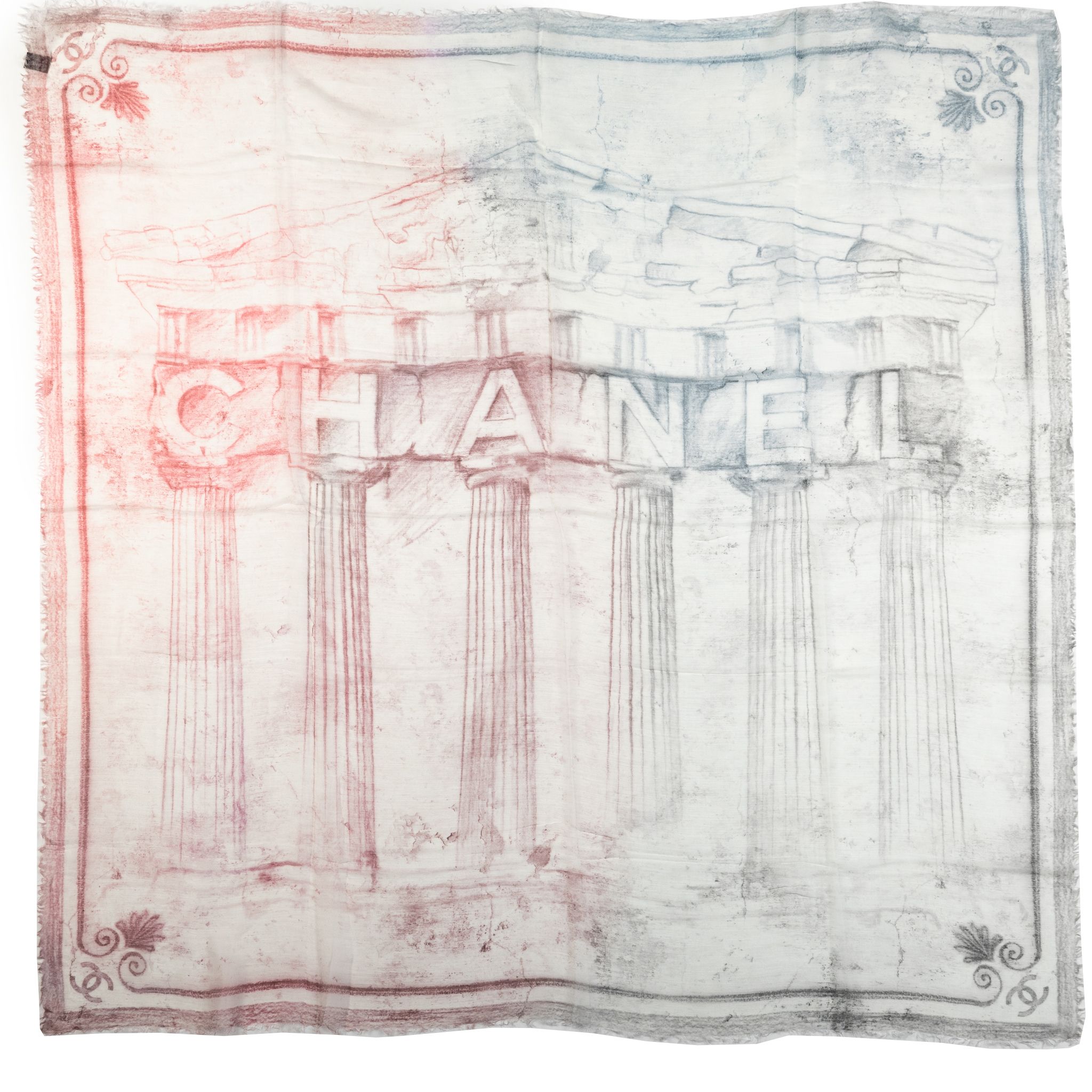 Chanel Greek Cashmere Multicolor Shawl 1 Chanel Greek Cashmere Multicolor Shawl