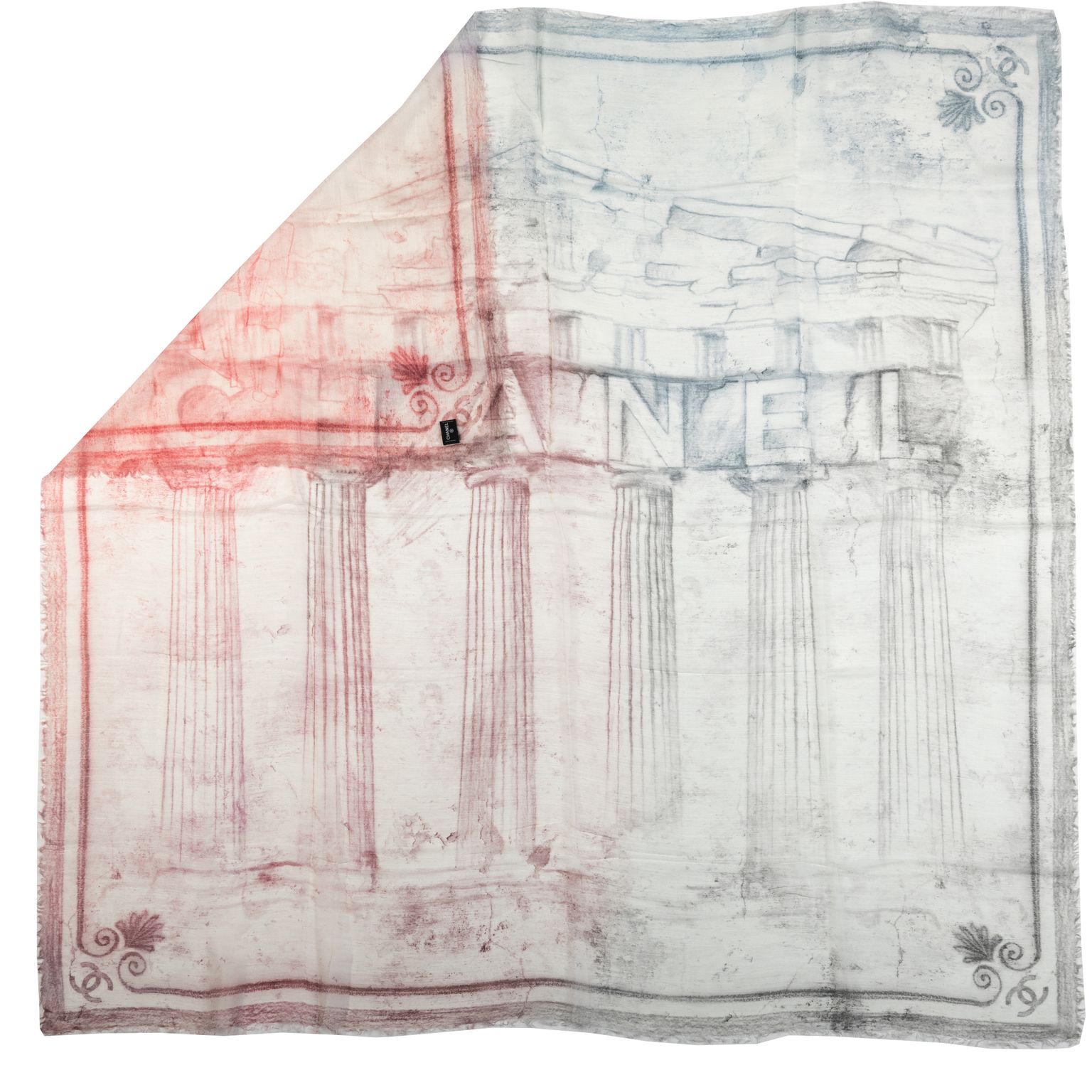 Chanel Greek Cashmere Multicolor Shawl 2 Chanel Greek Cashmere Multicolor Shawl