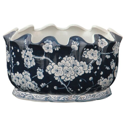 Sakura Indoor/Outdoor Oval Planter, Blue 1 Sakura Indoor/Outdoor Oval Planter, Blue