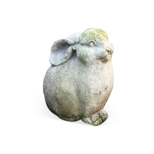 8" Rabbit Friend Statue, White 1 8" Rabbit Friend Statue, White