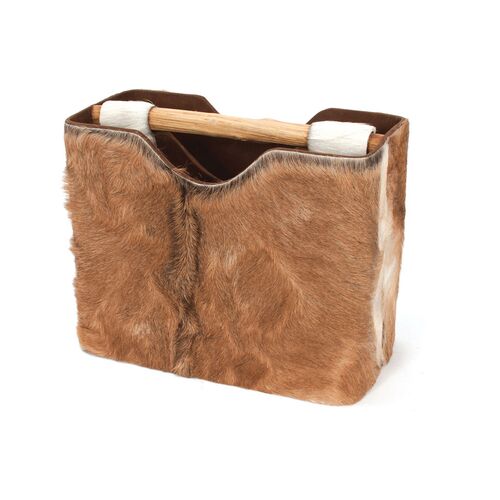 16" Franc Magazine Holder, Brown