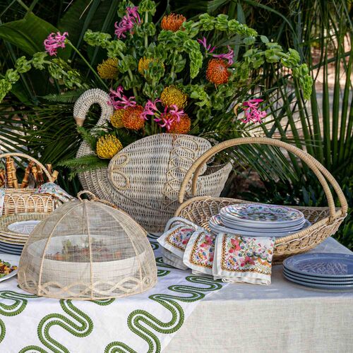 Provence Rattan Rectangular Planter, Whitewash 5 Provence Rattan Rectangular Planter, Whitewash