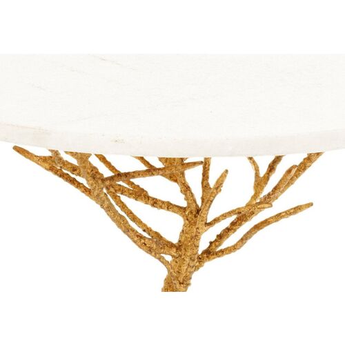 Woodland Side Table, White/Gold 2 Woodland Side Table, White/Gold