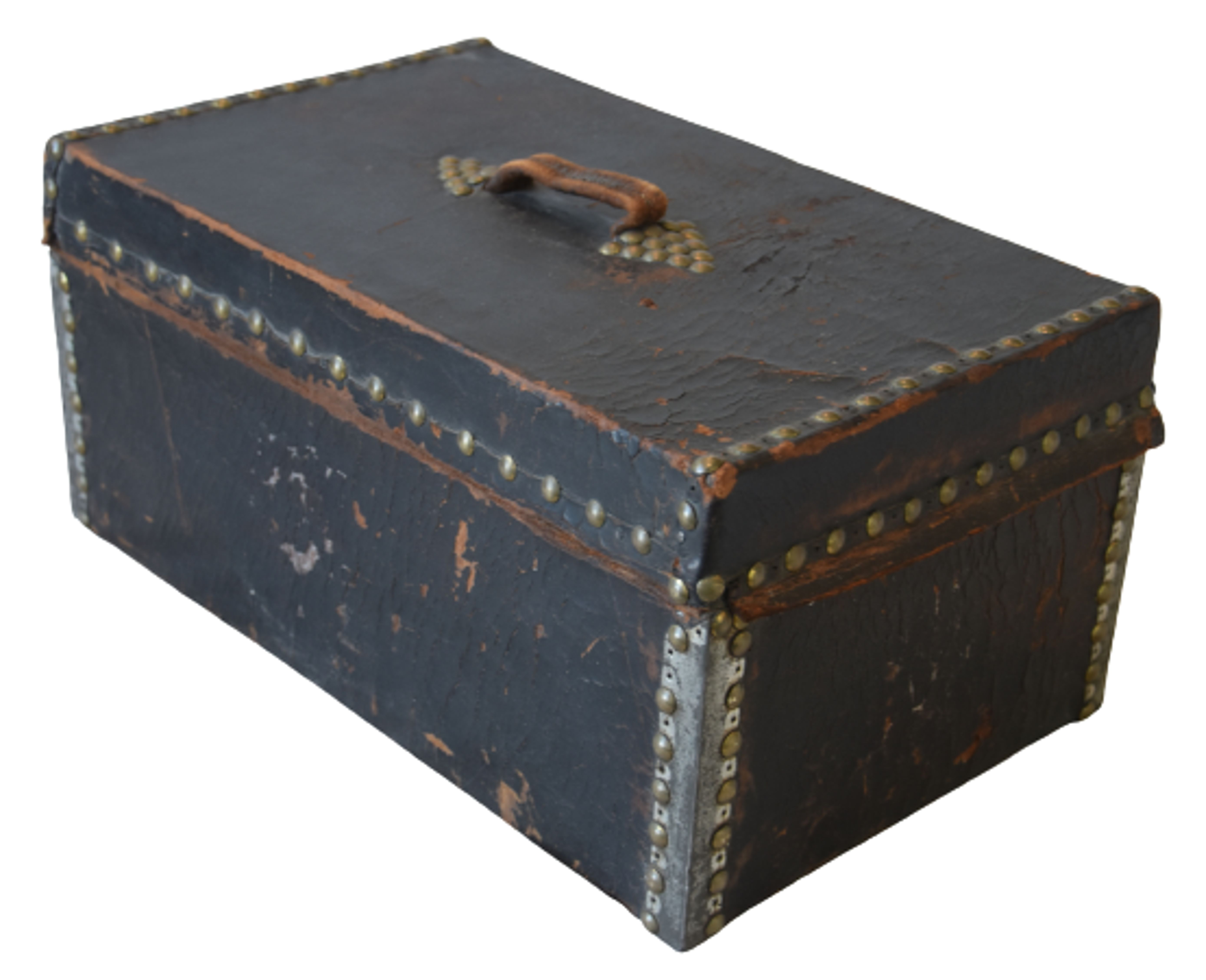 1833's Leather & Brass Document Safe Box 6 1833's Leather & Brass Document Safe Box