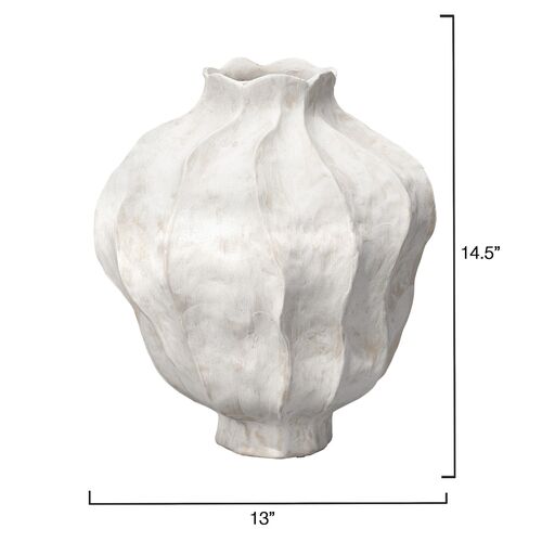 Poppy Porcelain Vase, White 4 Poppy Porcelain Vase, White