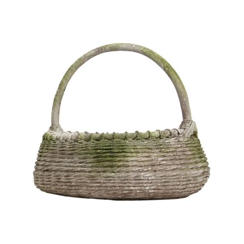 23" Country Basket, White Moss 1 23" Country Basket, White Moss