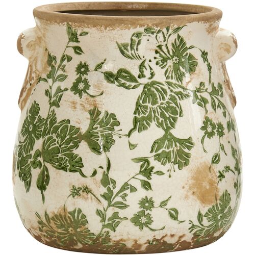 Tuscan Ceramic Green Planter 1 Tuscan Ceramic Green Planter