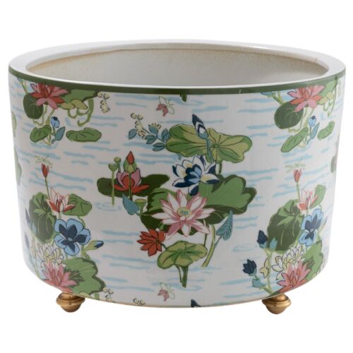 Lake Agawam Center Basin Planter, Multicolor 1 Lake Agawam Center Basin Planter, Multicolor