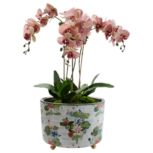 Lake Agawam Center Basin Planter, Multicolor 2 Lake Agawam Center Basin Planter, Multicolor