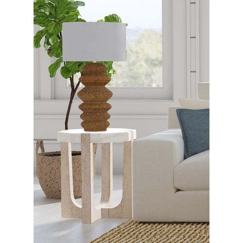 Fannie Round Marble Side Table, Sun Bleached Ash 10 Fannie Round Marble Side Table, Sun Bleached Ash