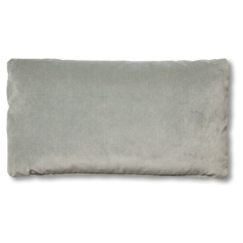 Ada Long Lumbar Pillow, Mineral Velvet 1 Ada Long Lumbar Pillow, Mineral Velvet