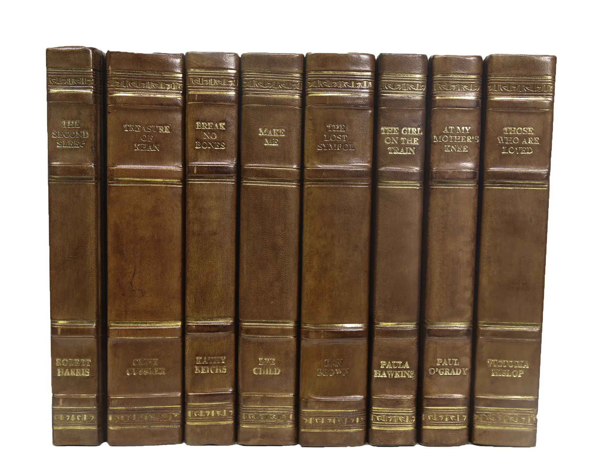 1-Foot Modern Book Bundle, Chesnut Leather 1 1-Foot Modern Book Bundle, Chesnut Leather