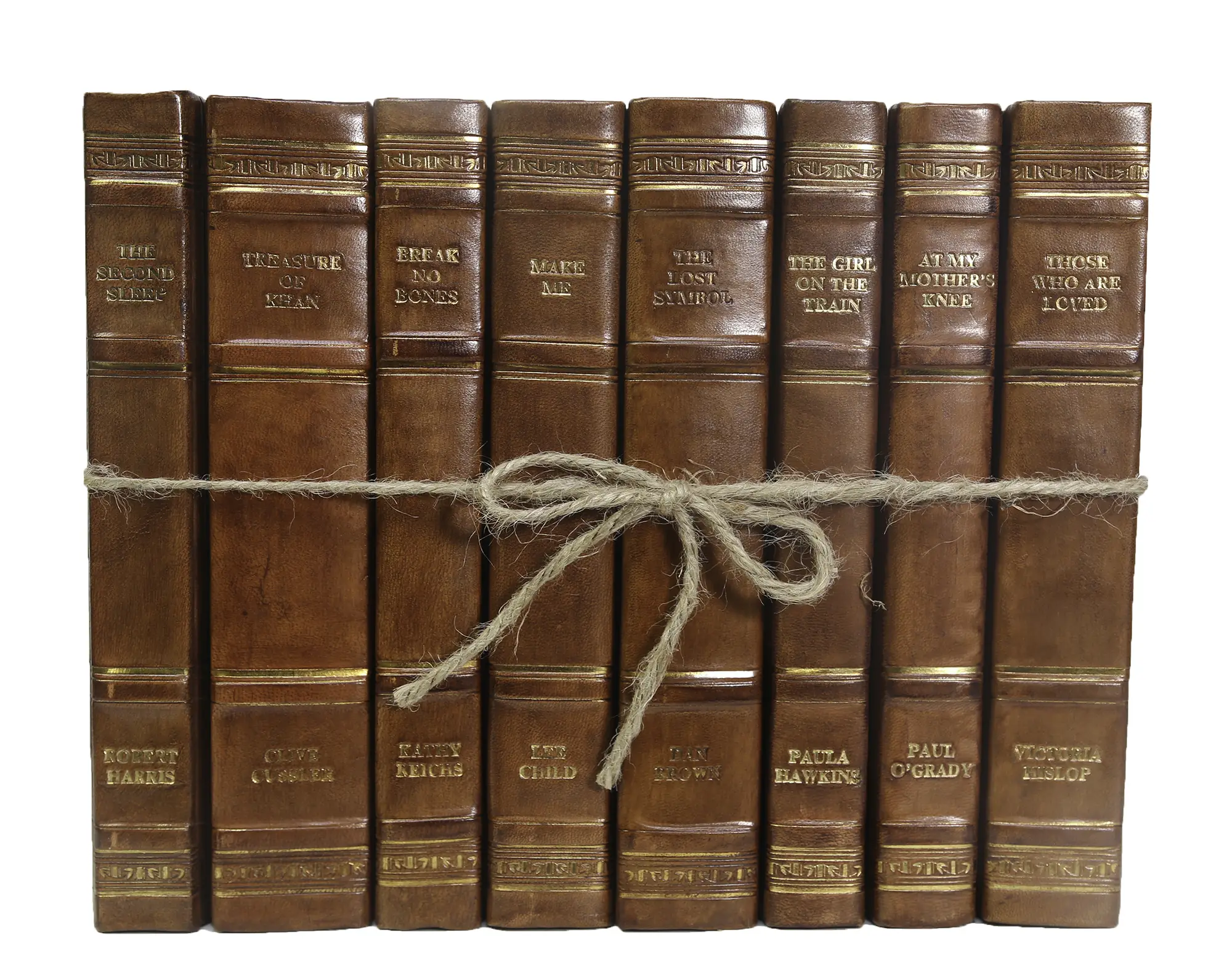 1-Foot Modern Book Bundle, Chesnut Leather 3 1-Foot Modern Book Bundle, Chesnut Leather