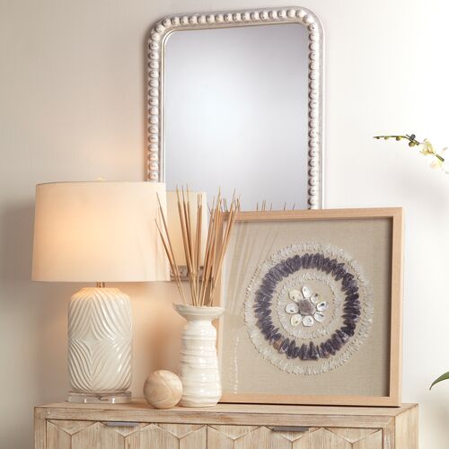Marine Large Ribbed Ceramic Vase, Cream 5 Marine Large Ribbed Ceramic Vase, Cream