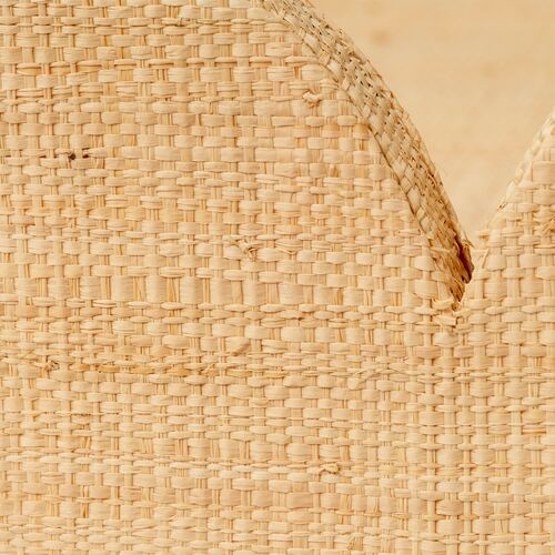 Wonderland Scalloped Tray, Natural Raffia 4 Wonderland Scalloped Tray, Natural Raffia