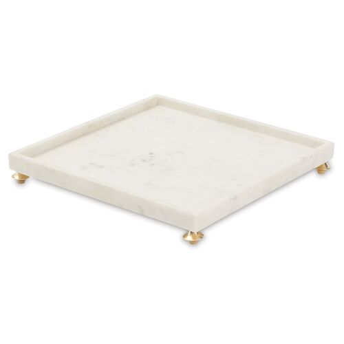 16" Quintessential Square Tray, White