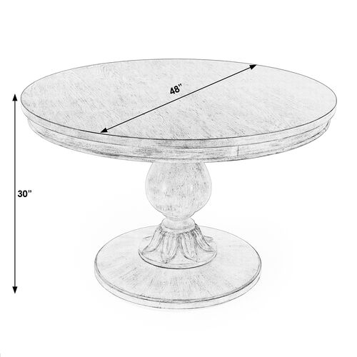 Karter 48" Round Pedestal Dining Table 6 Karter 48" Round Pedestal Dining Table