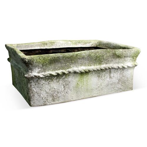 23" Gema Planter, White Moss