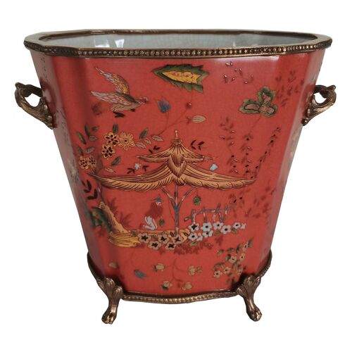 Renwick Porcelain Planter II, Salmon