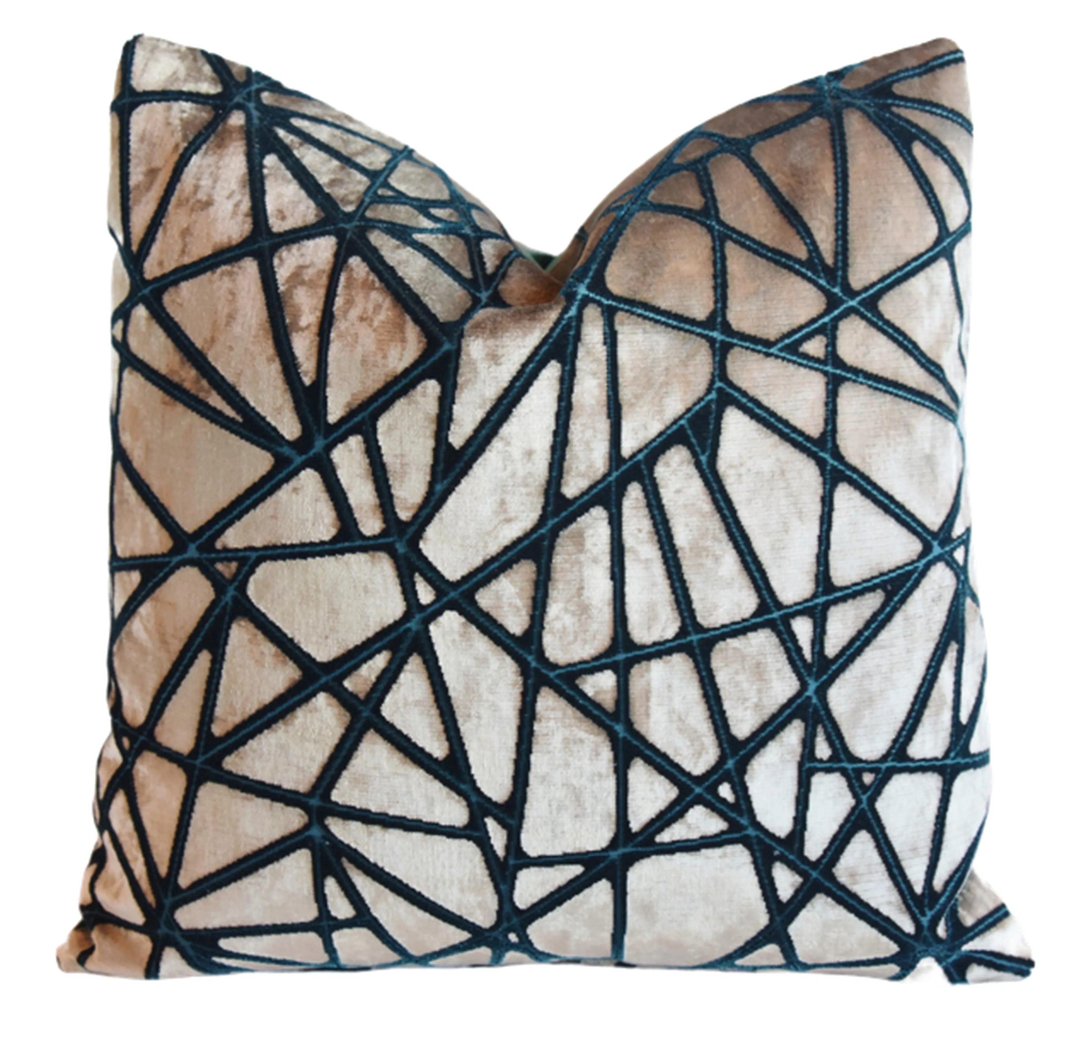 Abstract Holly Hunt Cut Velvet Pillow