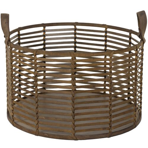 Finn Leather Basket, Brown 1 Finn Leather Basket, Brown