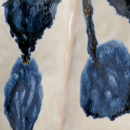 Monet Ceramic Wide Dotted Vase, Blue/White 2 Monet Ceramic Wide Dotted Vase, Blue/White