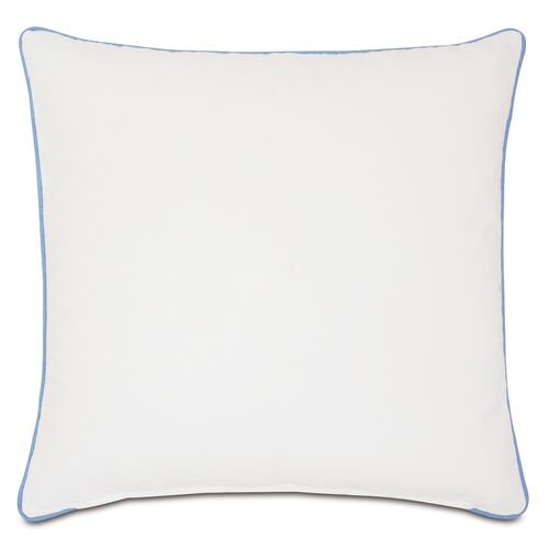 Willa 20x20 Outdoor Pillow, White/Blue 2 Willa 20x20 Outdoor Pillow, White/Blue
