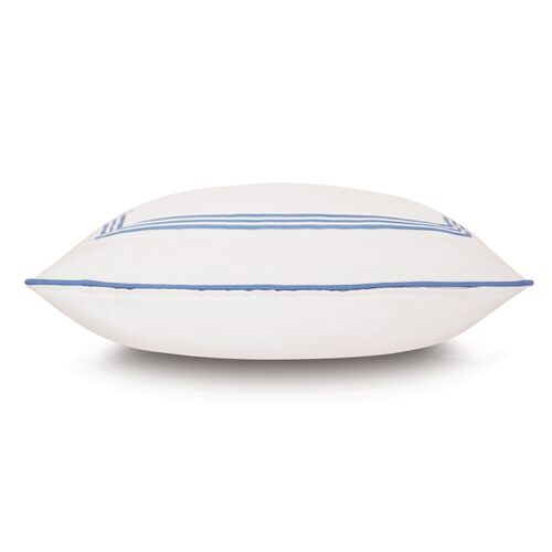 Willa 20x20 Outdoor Pillow, White/Blue 3 Willa 20x20 Outdoor Pillow, White/Blue