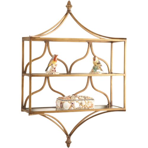 Brooklyn Antique Wall Shelf, Gold