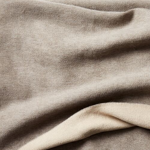 Reversible Cashmere-Blend Throw, Sand 3 Reversible Cashmere-Blend Throw, Sand