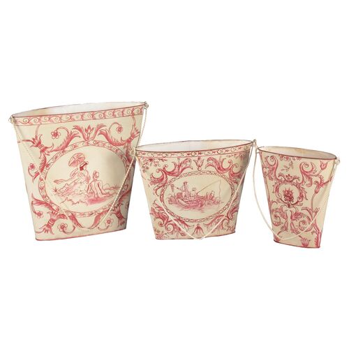 Pink Idyllic Baskets, Asst. of 3
