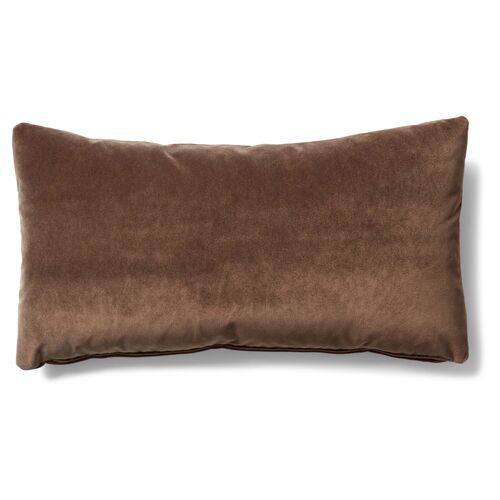 Ada Long Lumbar Pillow, CafÂ¨Â¦ Velvet