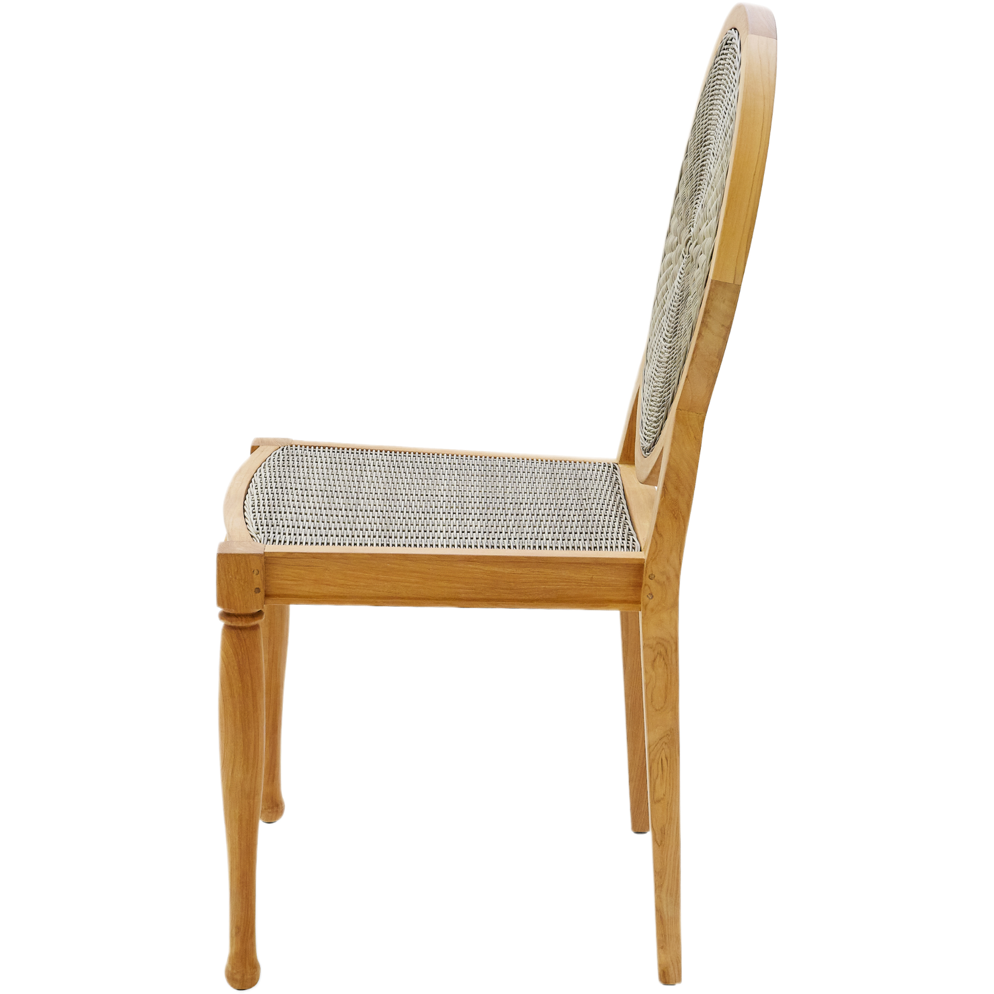 Louis Outdoor Teak Rattan Dining Chair, Natural/Brown 3 Louis Outdoor Teak Rattan Dining Chair, Natural/Brown