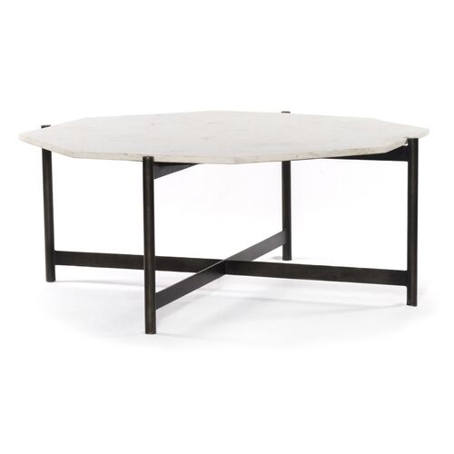 Adi Coffee Table, White Marble