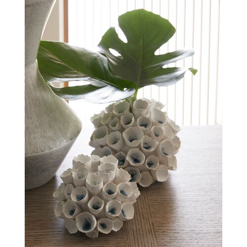 S/2 Dakota Porcelain Vases, White 6 S/2 Dakota Porcelain Vases, White