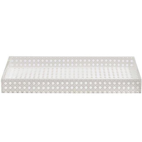 Reed Vanity 14.5" x 7.5" Acrylic Tray 1 Reed Vanity 14.5" x 7.5" Acrylic Tray