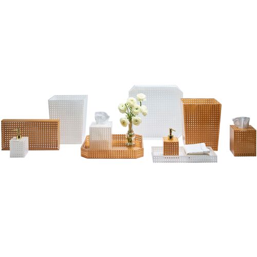 Reed Vanity 14.5" x 7.5" Acrylic Tray 3 Reed Vanity 14.5" x 7.5" Acrylic Tray