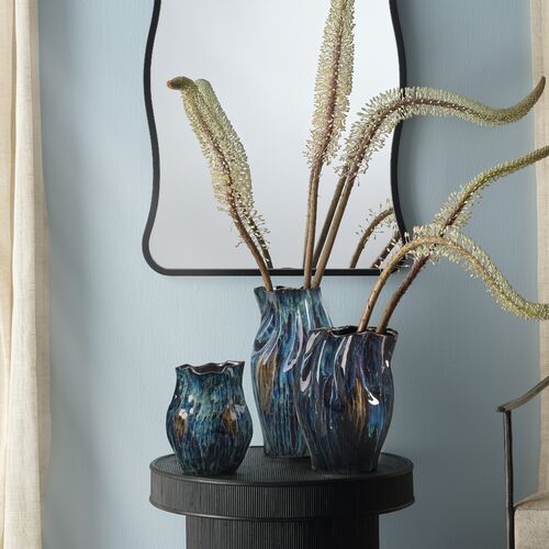 Whirl Ceramic Vase, Blue 2 Whirl Ceramic Vase, Blue