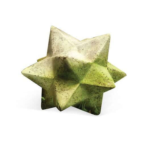 22" Zinc Star, White Moss 1 22" Zinc Star, White Moss